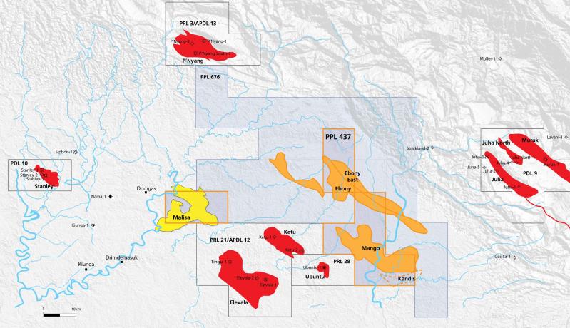 Papua New Guinea Heritage Oil prospects terrain